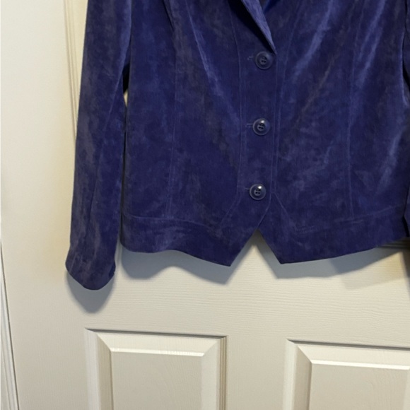 WOMENS R.O.T. DARK LAVENDER CORDUROY LONG SLEEVE FRONT THREE BUTTON CLOSURE SZ L - Picture 6 of 14